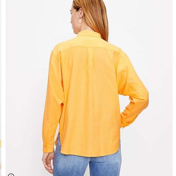 LOFT Dolman sleeve relaxed button down Size XL - Picture 3 of 9